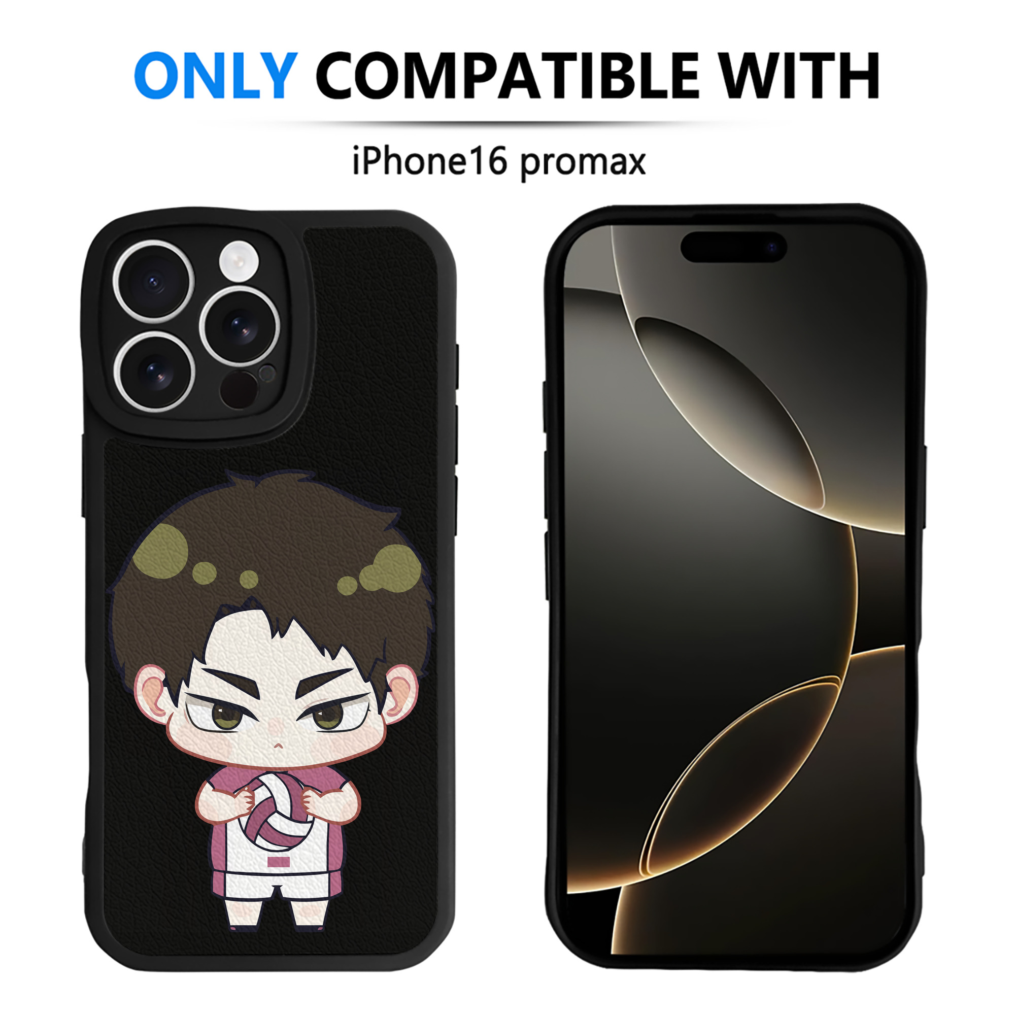 （画像用） ハイキュー!! Haikyu!! 【iPhone 16シリーズ対応】シリコンスマホケース（レザー調） 材質：シリコン